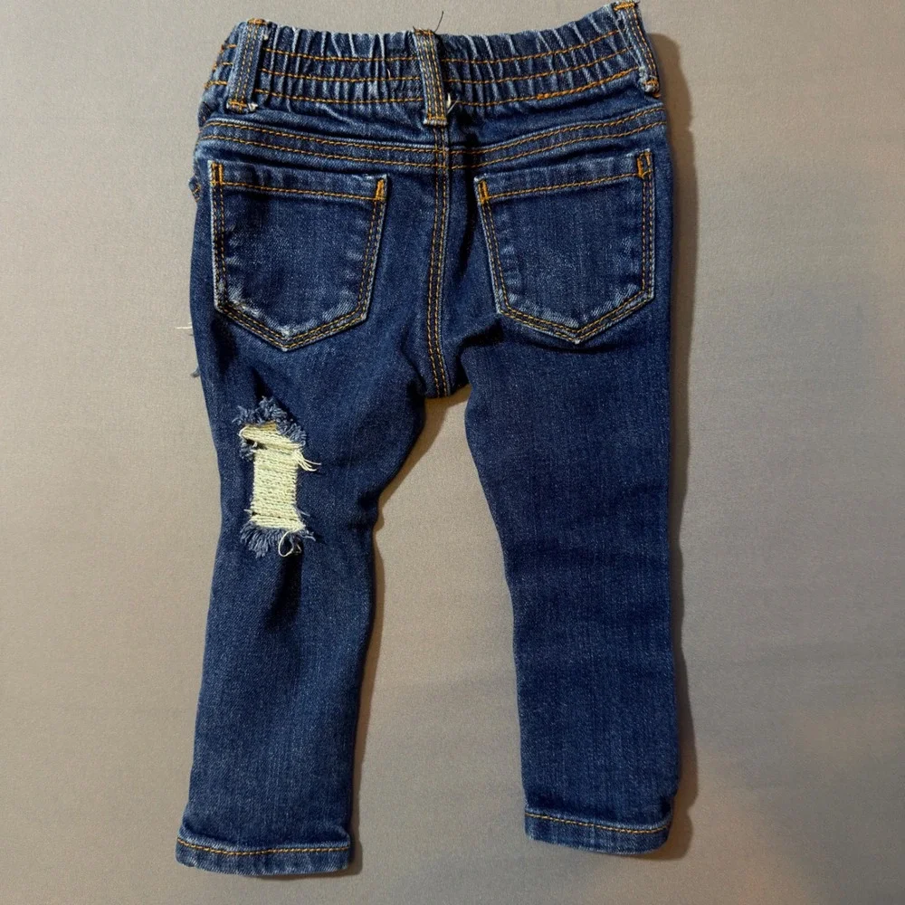 OshKosh B'gosh Kids Skinny Jeans‎ Distressed Blue Denim 9 Months